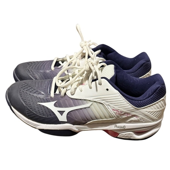 Mizuno Women’s Wave Exceed Tour 3 Size 8 Blue White Size 8 - Picture 1 of 8